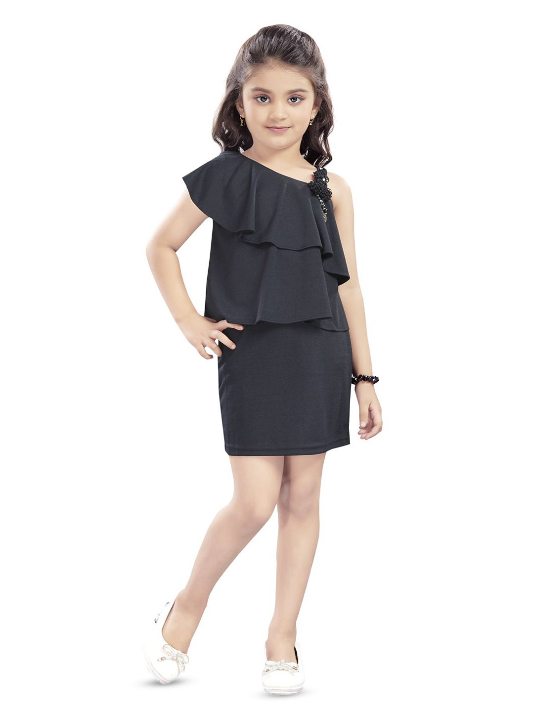 Lei-Chie Girls One Shoulder Top with Skirt