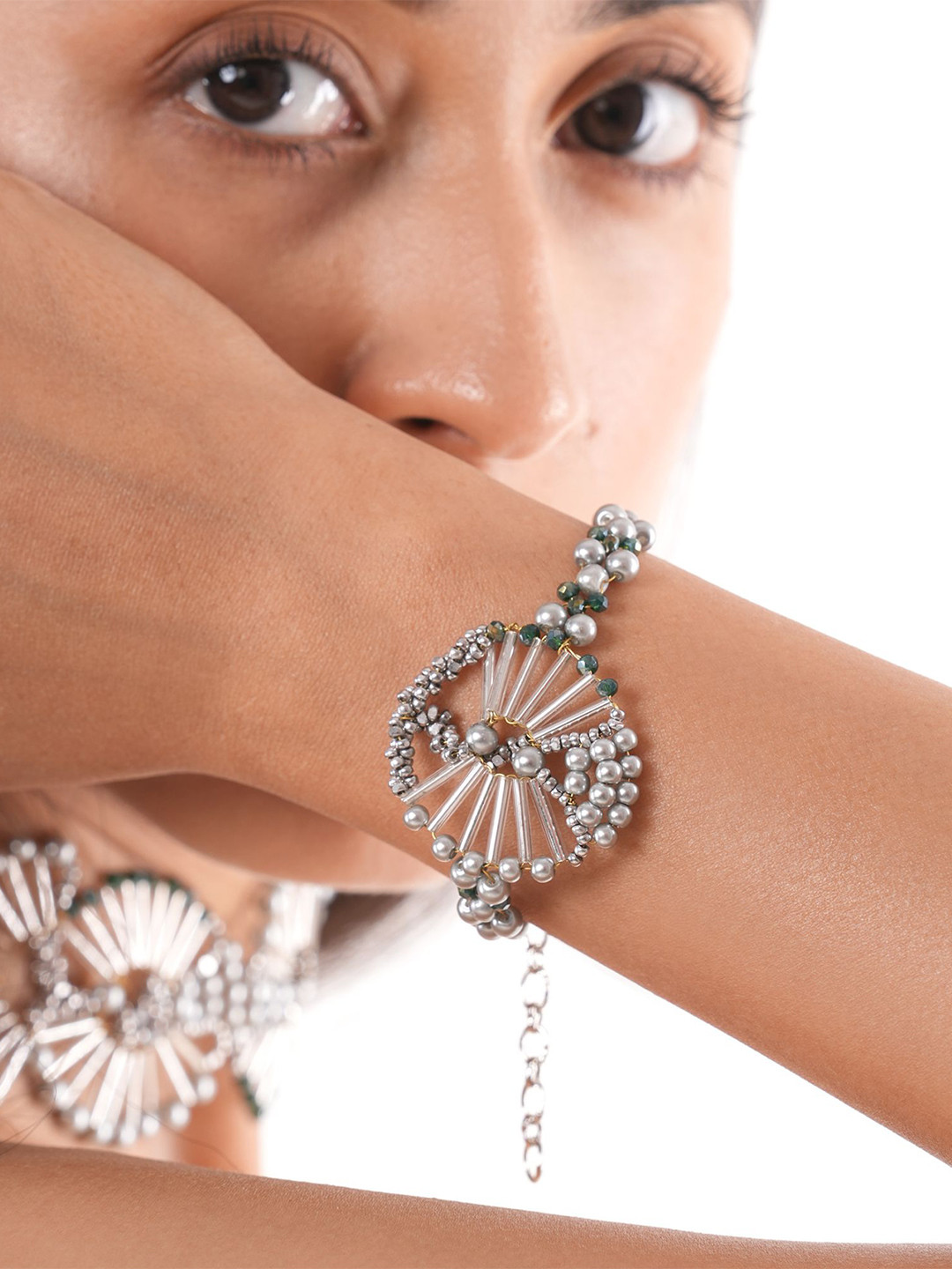 D'oro Wisteria Beaded Wraparound Bracelet