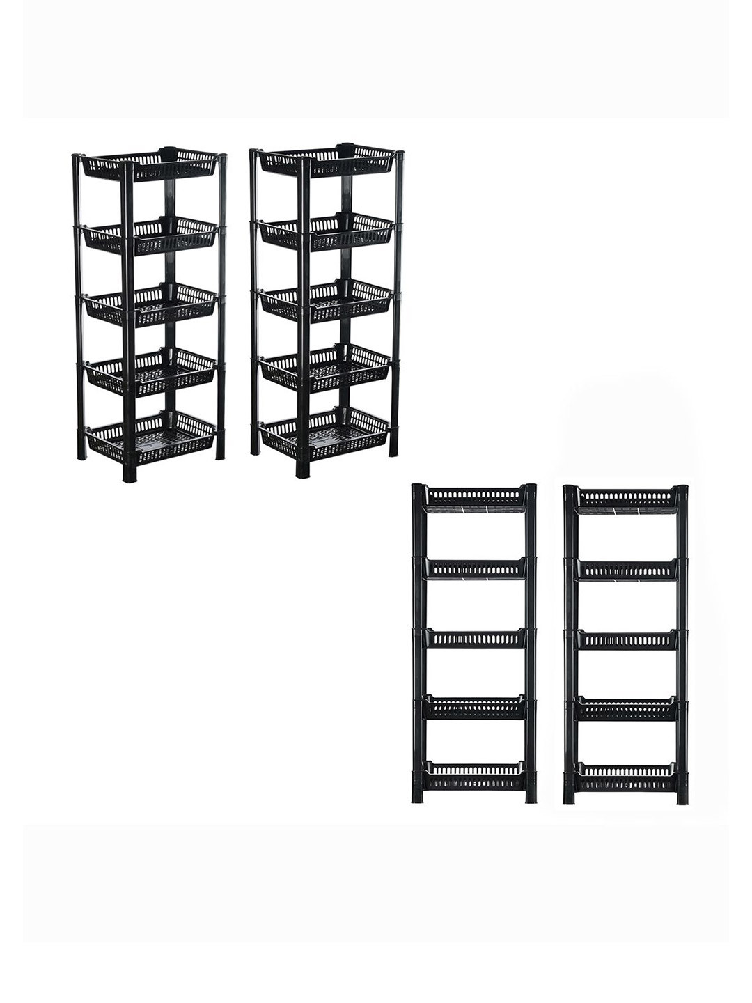 Kuber Industries Black 4 Pieces Kitchen Multi-Utility Organiser