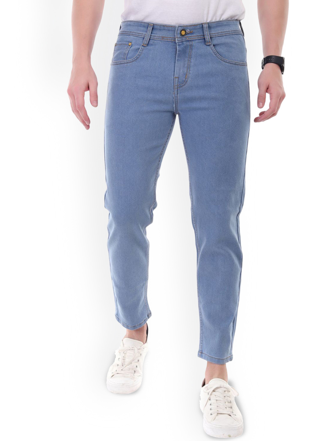 BREXX Men Mid-Rise No Fade Slim Fit Jeans