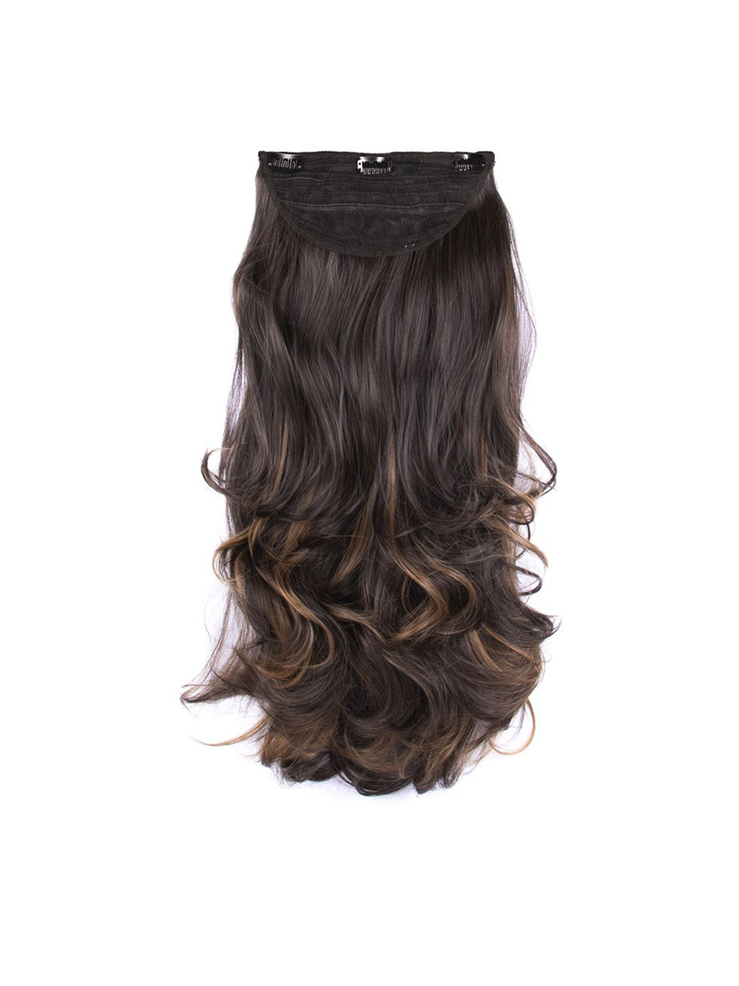 Milano Treasures Beach Waves Mixed Brown Clip-in Hair Extensions