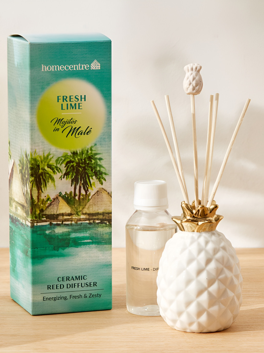 Home Centre Redolence Off White Fresh Lime Mojito Oil Reed Diffusers