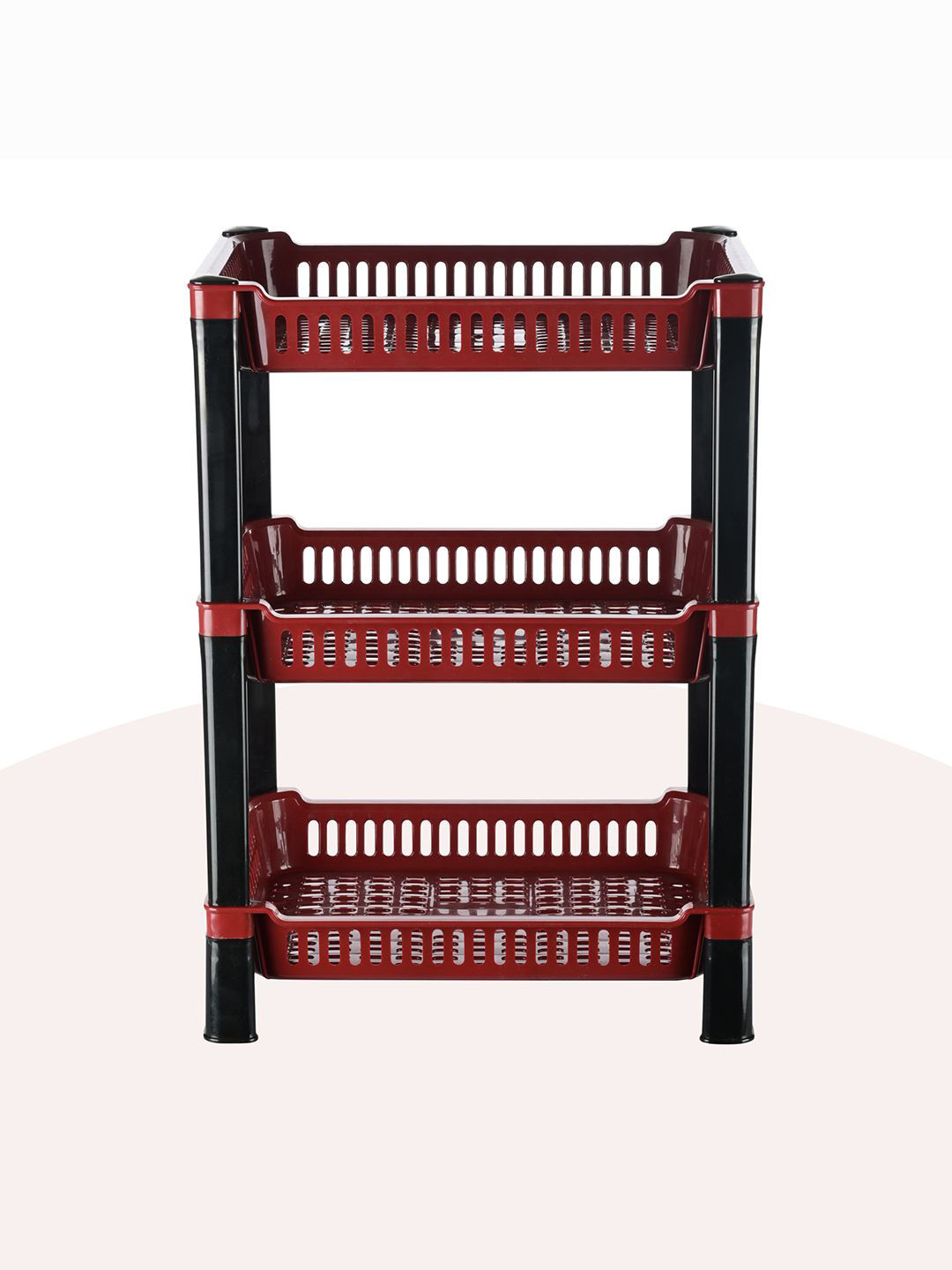 Kuber Industries Maroon & Black 5 Pieces Kitchen Multi-Utility Organiser