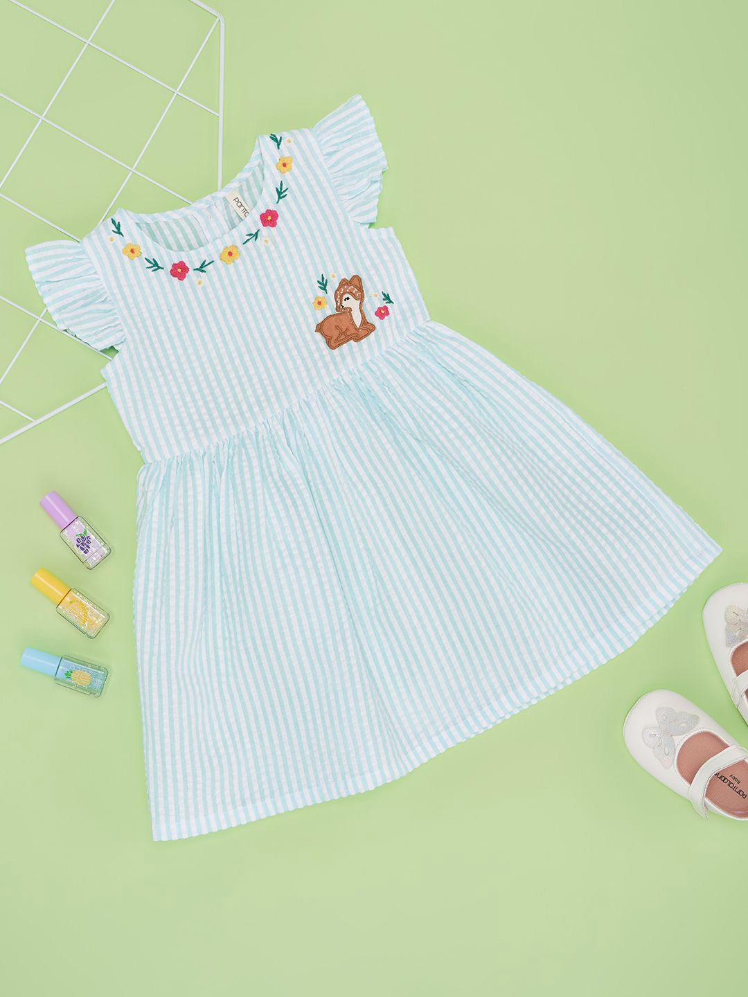 Pantaloons Baby Girl Embroidered Fit & Flare Dress