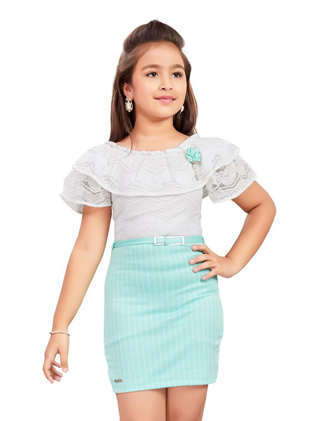 Lei-Chie Girls Striped Bodycon Mini Dress