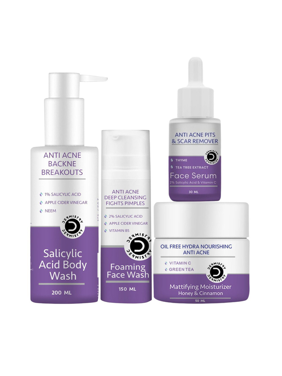 DERMISTRY 1% Salicylic Acid Back Acne Body Shower Gel Wash-200ml