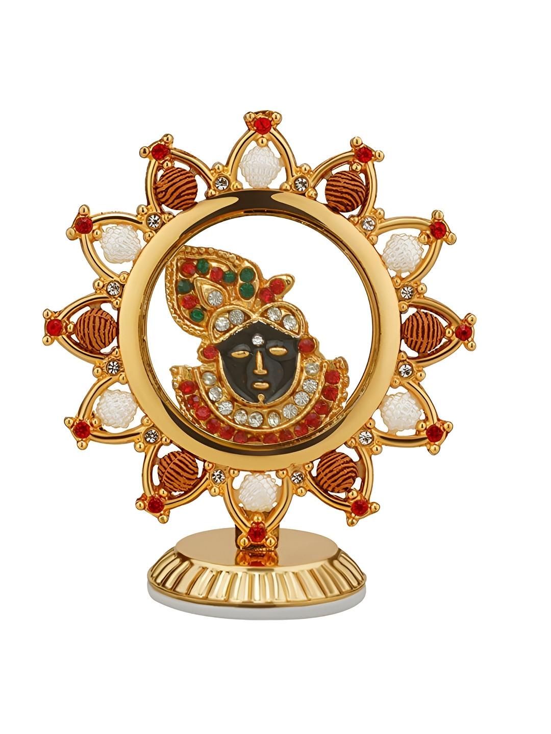 INTERNATIONAL GIFT Banke Bihari Gold Metal Metallic Prayer Room Small Showpiece - 3.3 Inches