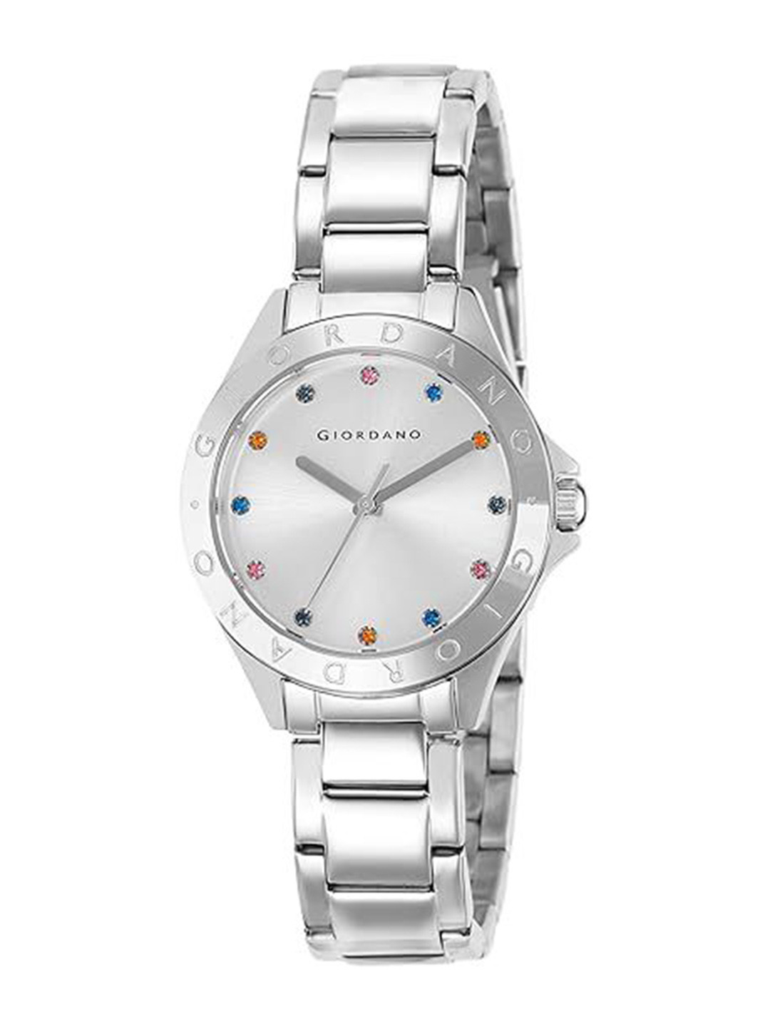 GIORDANO Women Embellished Dial & Stainless Steel Bracelet Style Straps Analogue Watch 2682-22