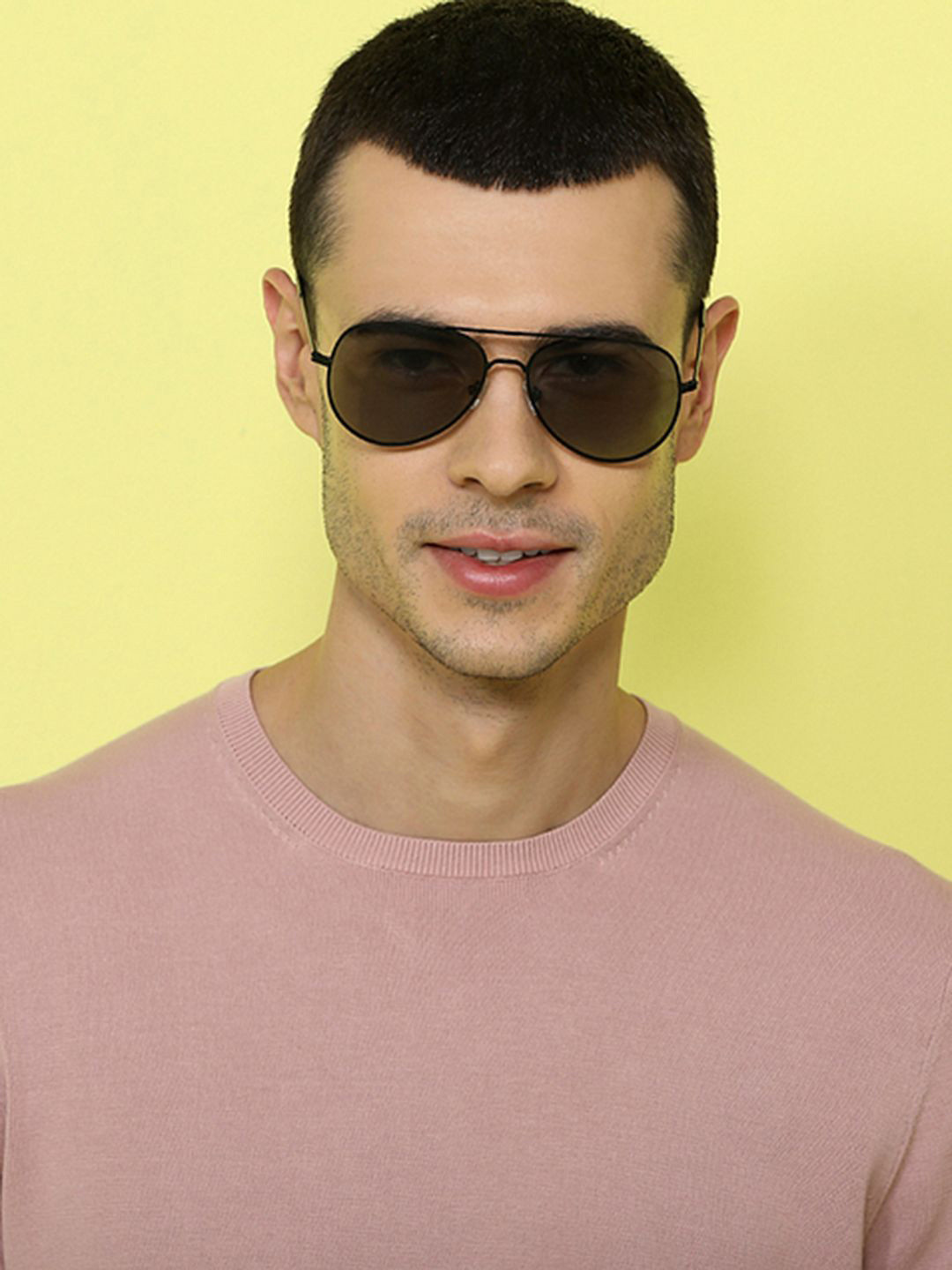 John Jacobs Unisex Aviator Sunglasses with Polarised and UV Protected Lens 136415