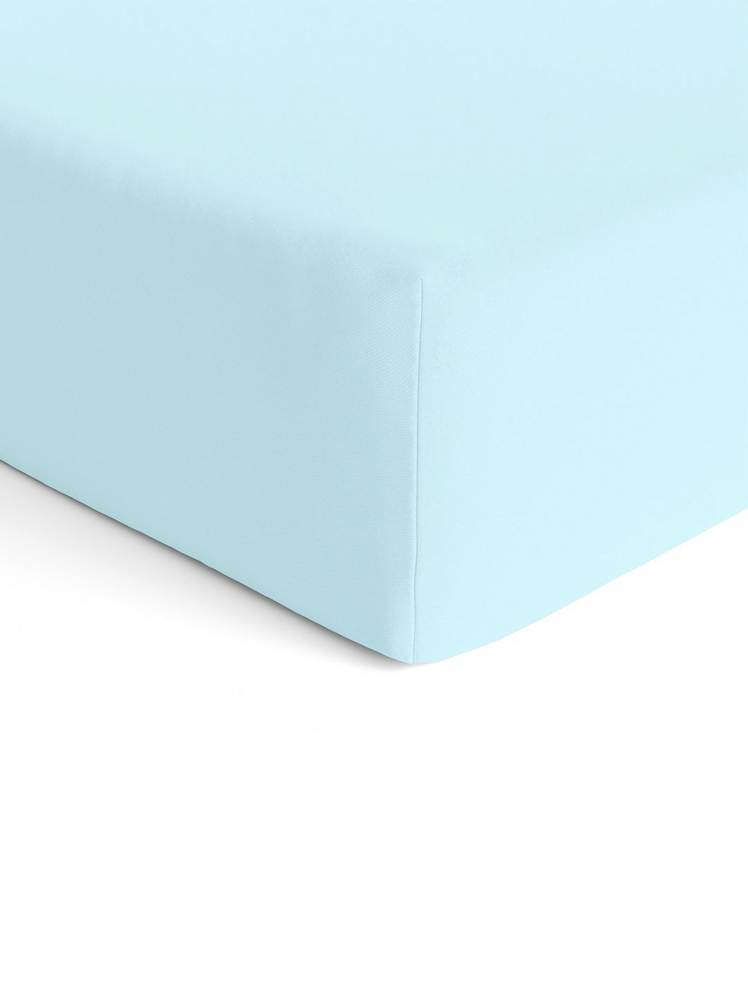 The White Cradle Blue Cotton 120 TC Fitted Crib Bedsheet -47 x 24 inches