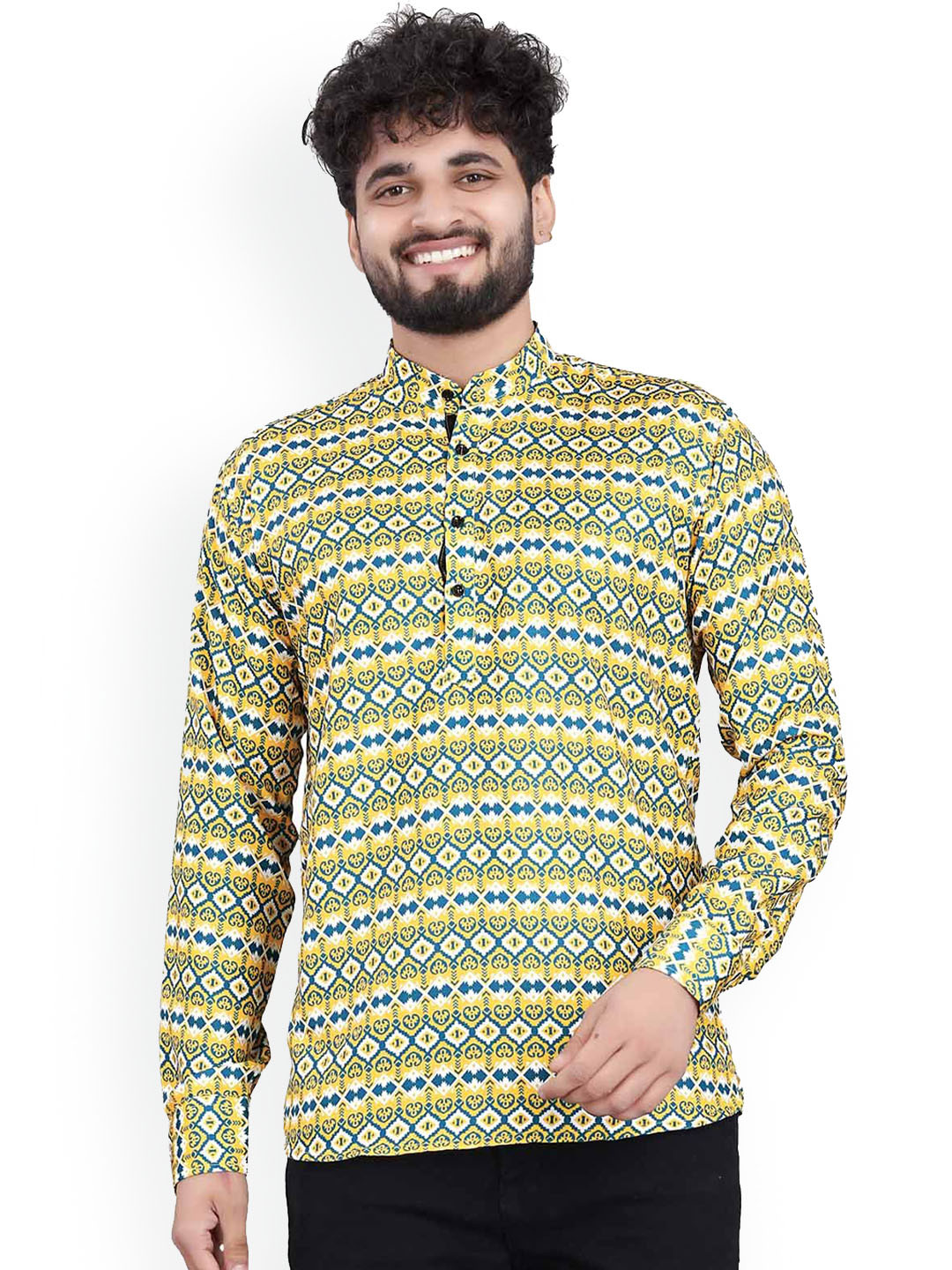 Valencia Fashion Ethnic Motifs Printed Mandarin Collar Kurta
