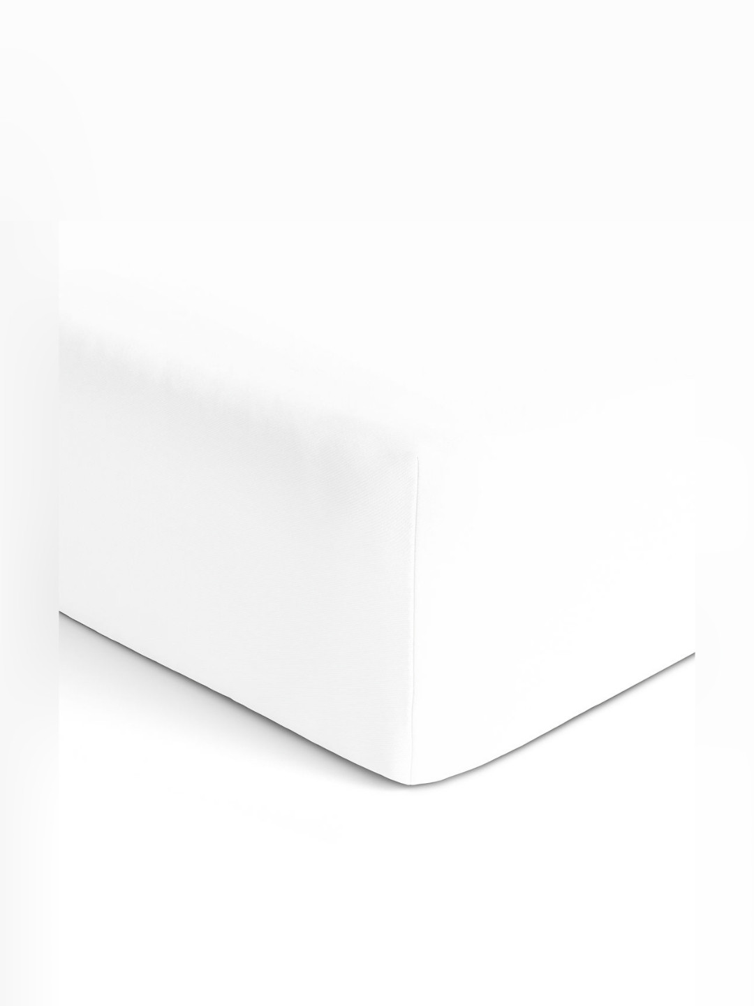 The White Cradle White 120 TC Cotton Fitted Crib Bedsheet