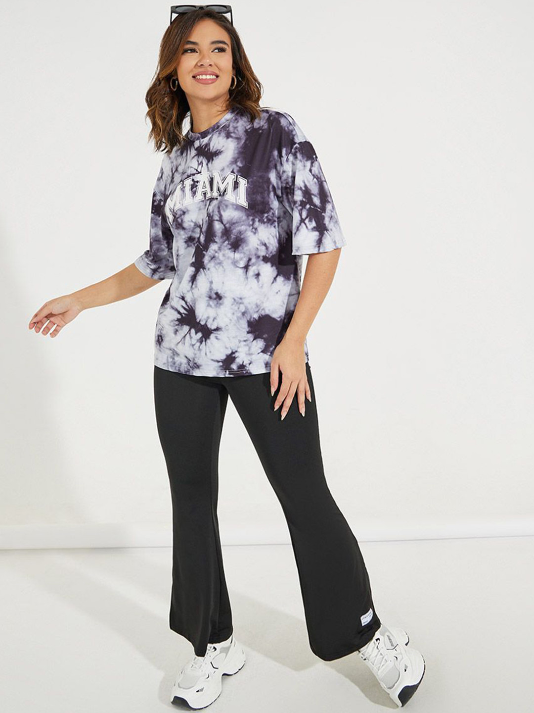 Styli Dyed Round Neck T-Shirt & Track Pant