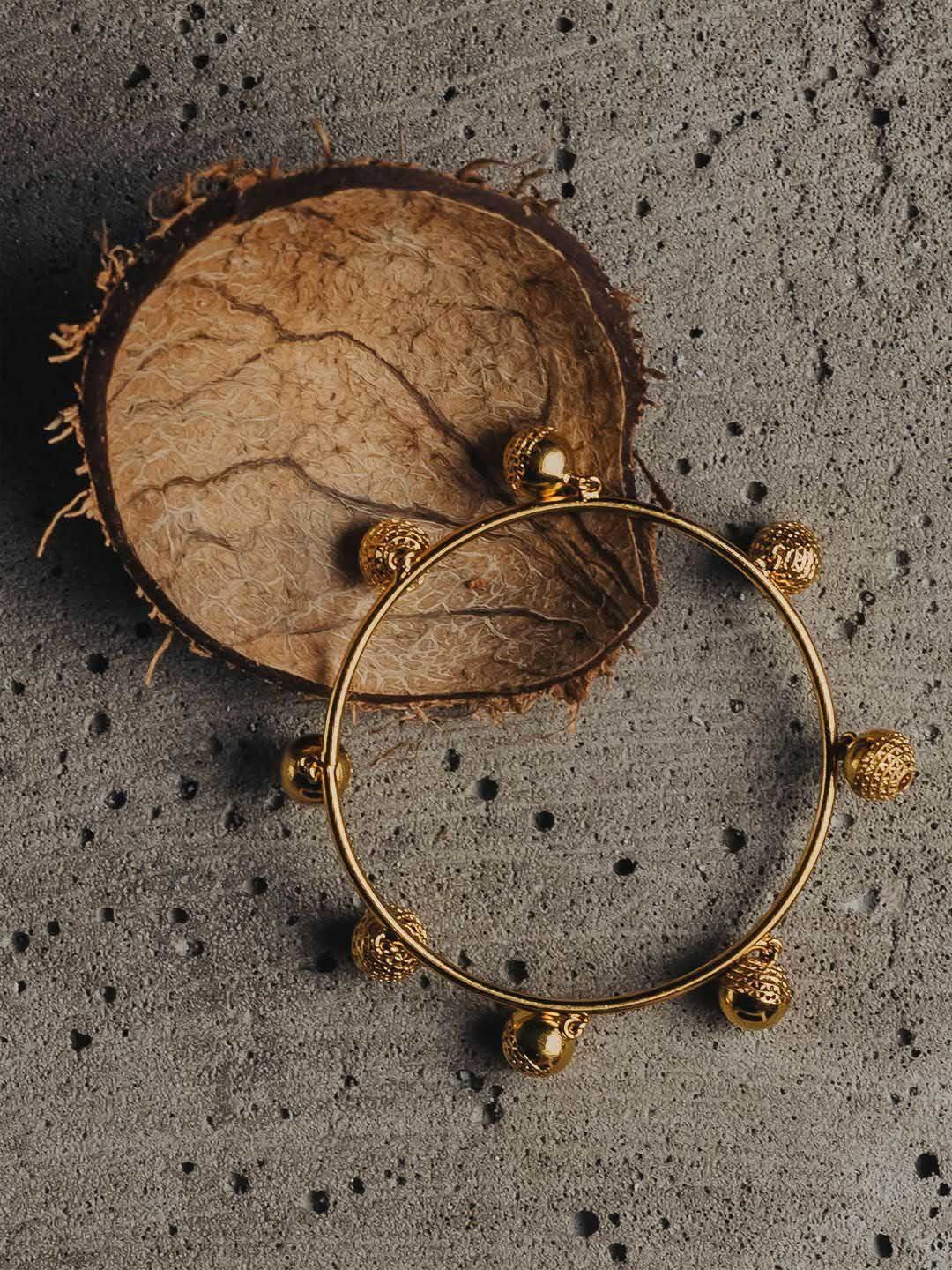 The Slow Studio Gold-Plated Ball Bangle