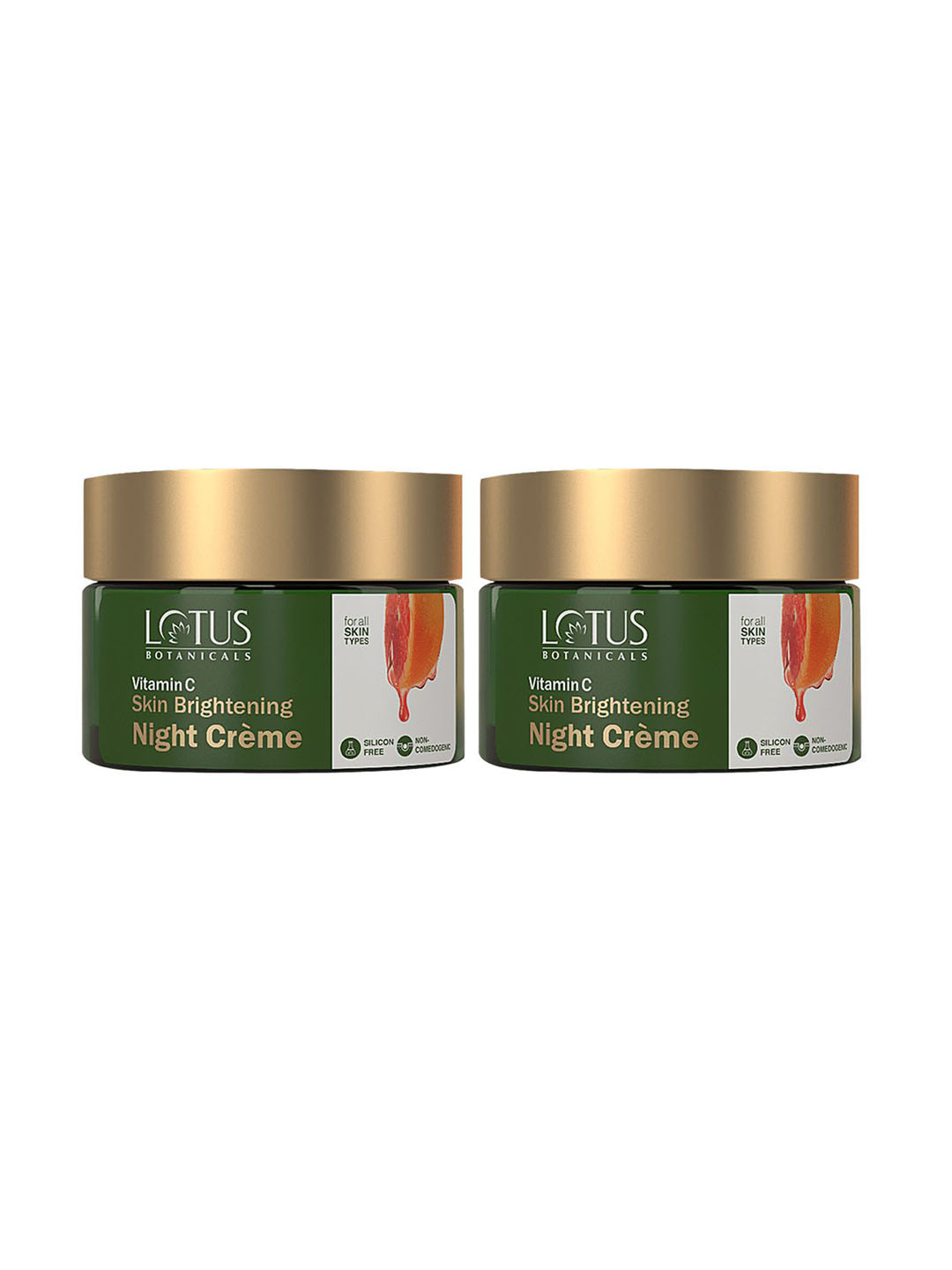 Lotus Botanicals Set Of 2 Vitamin C Skin Brightening Night Cream - 50g Each