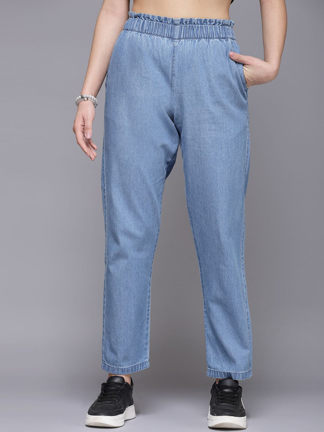 COSMIC TRIO Women Smart Relaxed Fit High-Rise Jeans