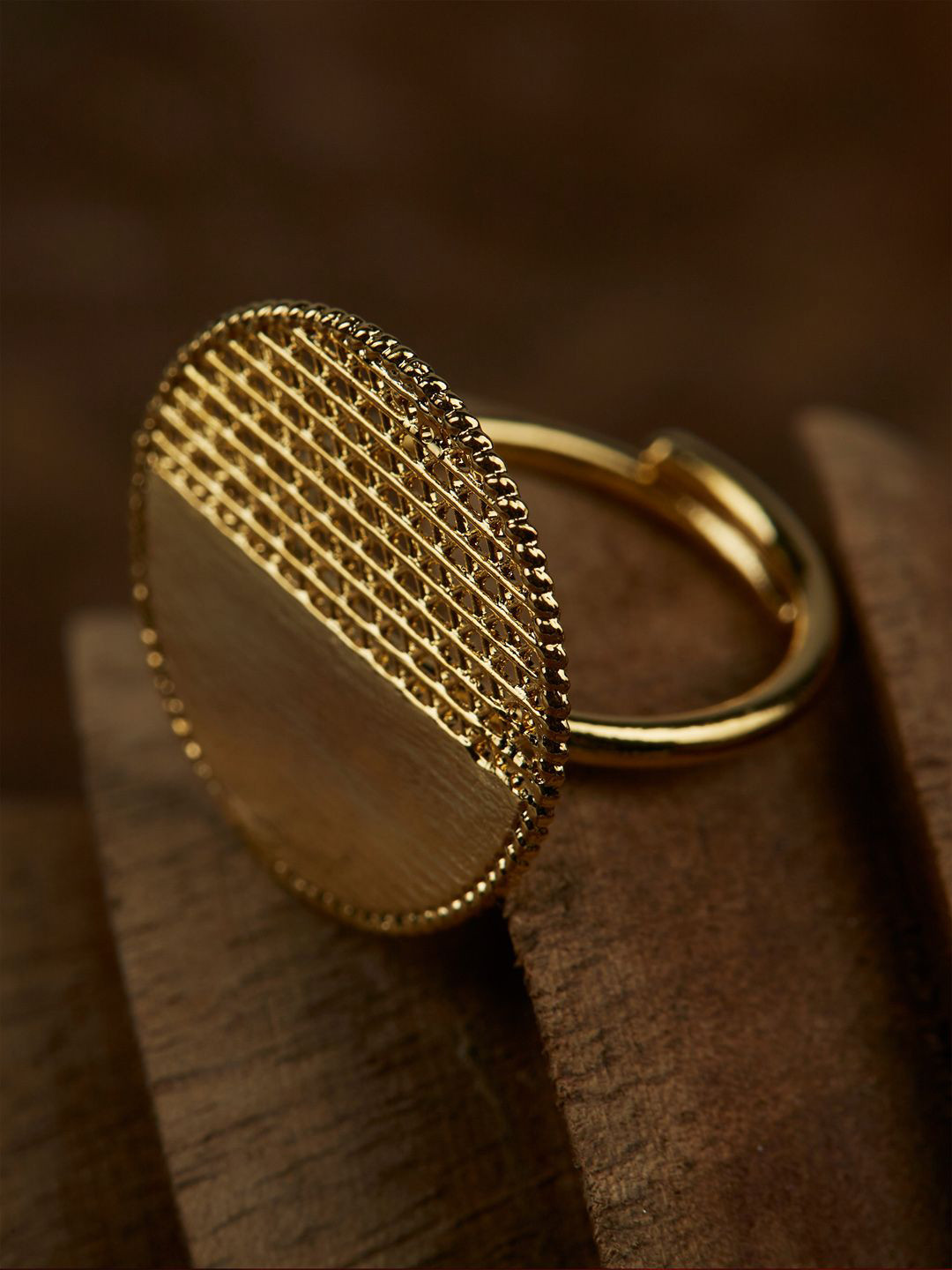 The Slow Studio Gold-Plated Adjustable Finger Ring