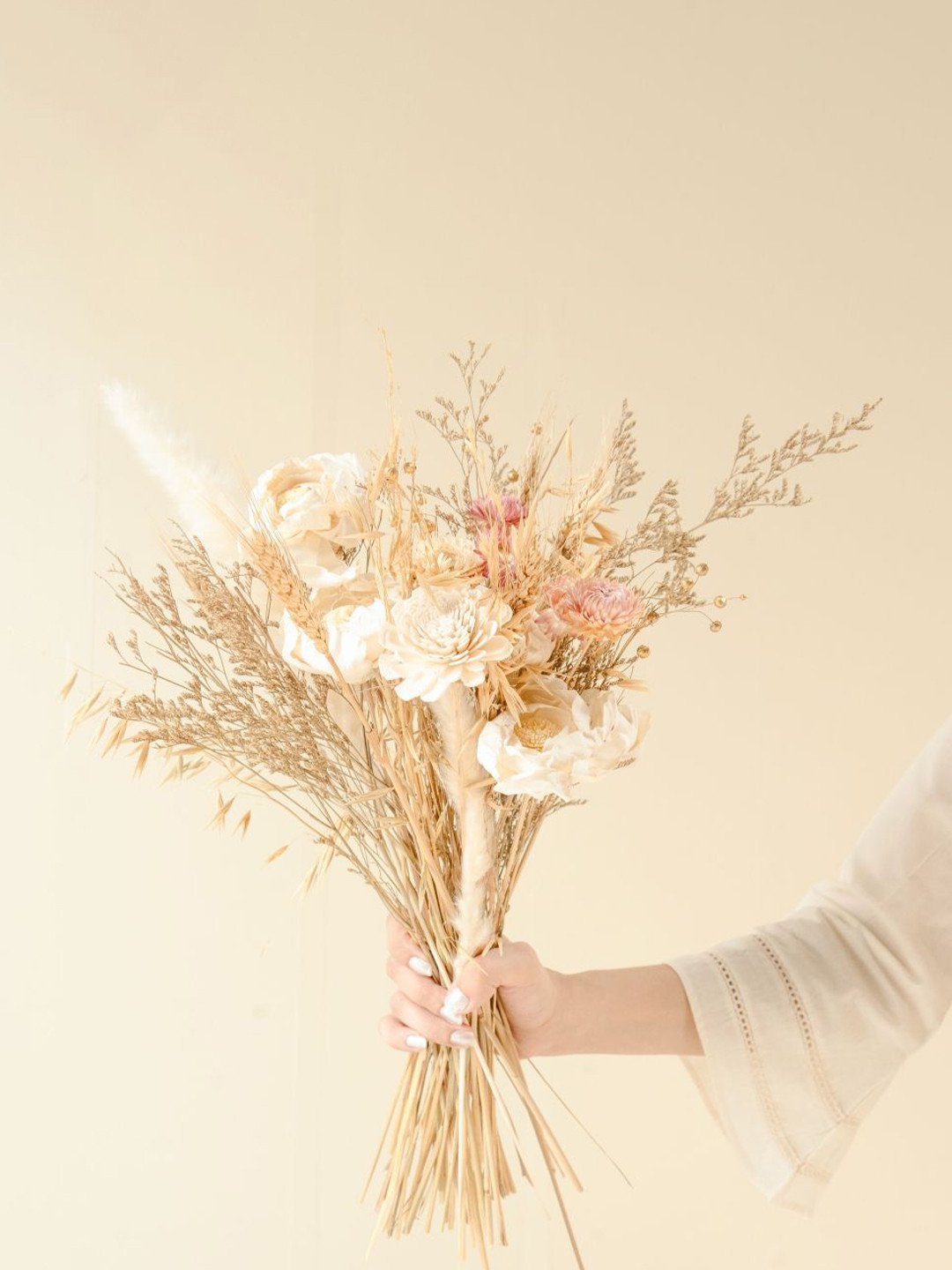 ArteCasa Cream Rose Non Hanging Artificial Flower