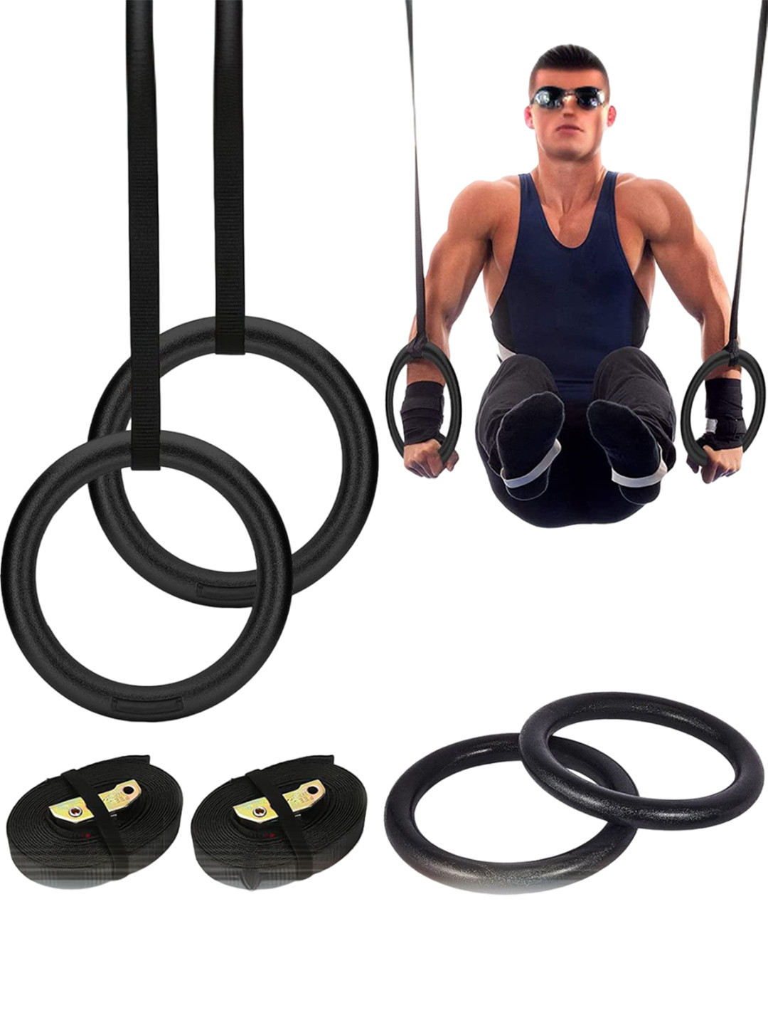 STRAUSS Pack Of 2 Gymnastics Ring Workout Accessories