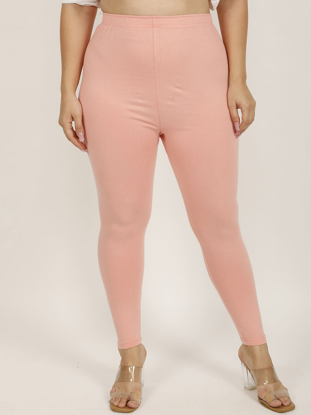 DUNBERRY LONDON Premium Plus Size Pure Cotton Lycra Ankle Fit Leggings