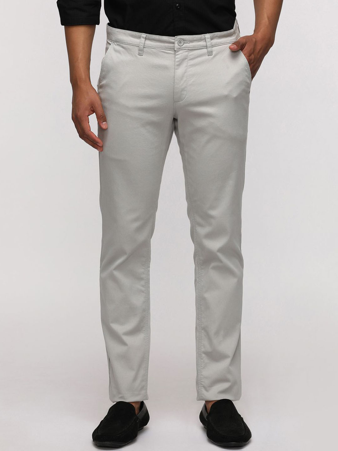 Crocodile Sport Men Slim Fit Mid-Rise Easy Wash Cotton Regular Trousers