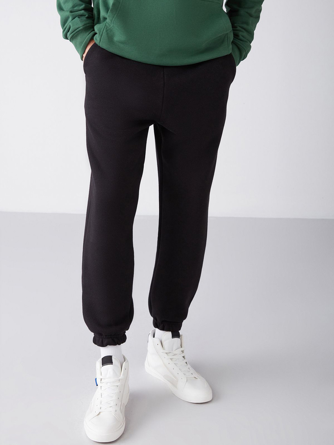 GRIMELANGE Men Solid Joggers Track Pants