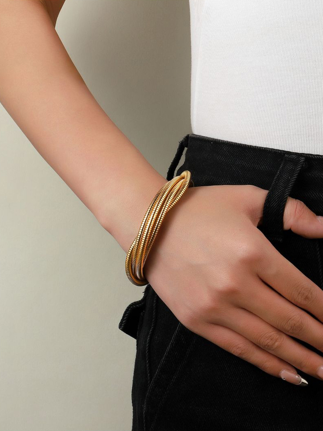 SALTY Tangled Stainless Steel Multistrand Bracelet