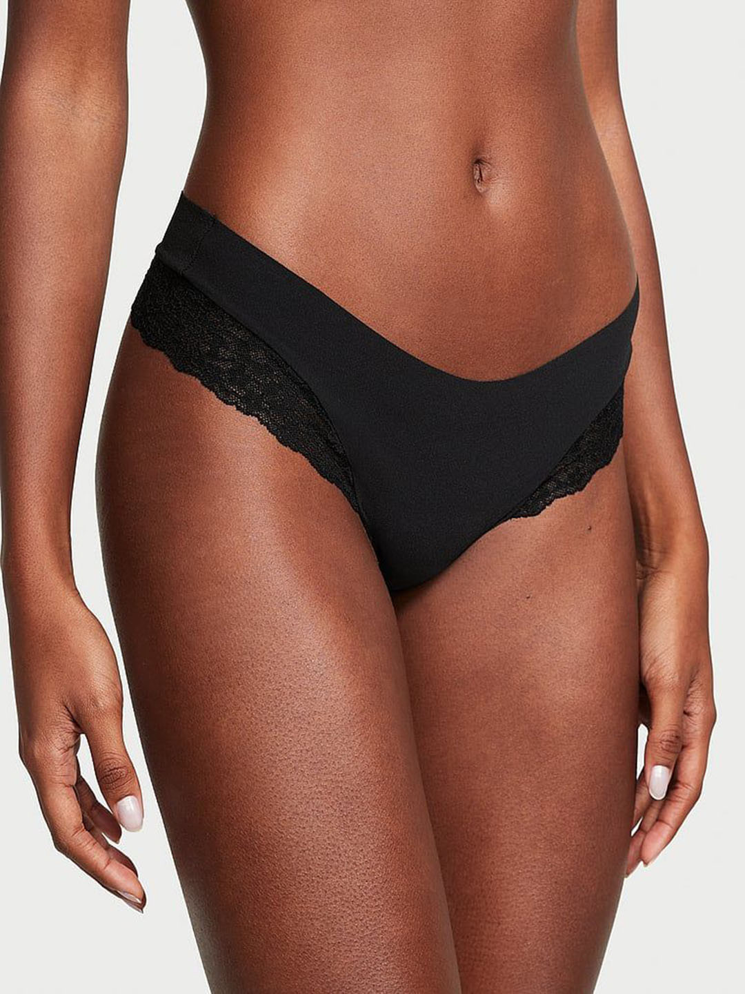 Victoria's Secret No-Show Lace-Trim Thong Panty