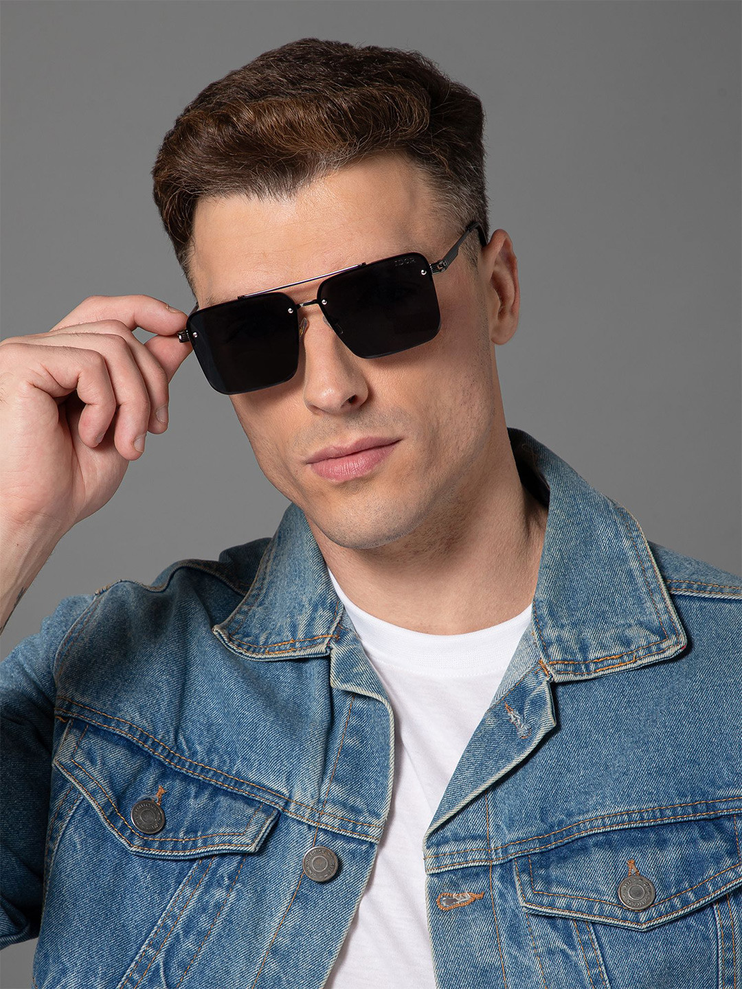 IDOR Unisex Square Sunglasses with UV Protected Lens IDOR-58425-C2