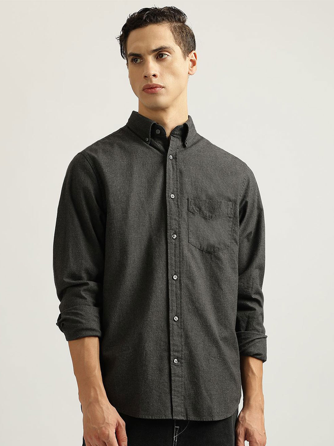 GANT Men Solid Button Down Collar Shirt