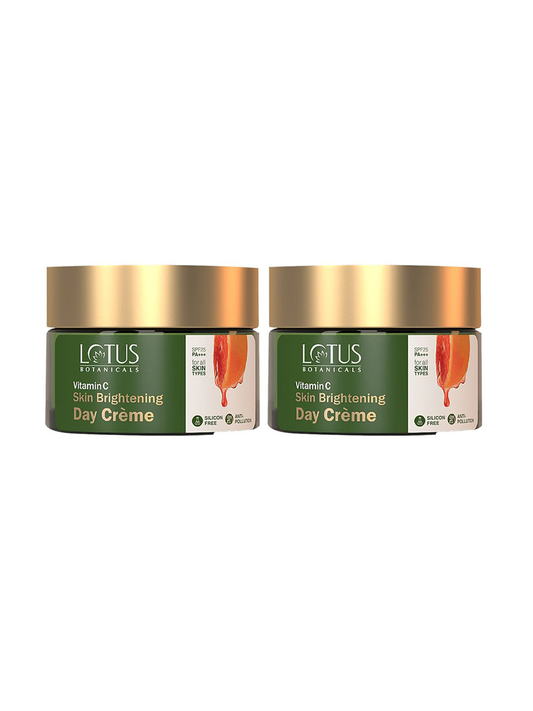 Lotus Botanicals Set Of 2 Vitamin C Skin Brightening Day Cream With SPF 25-50g Each