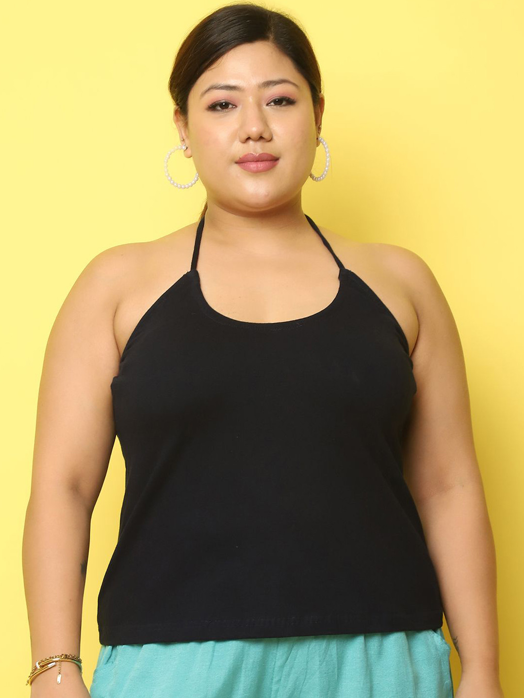 theRebelinme Solid Plus Size Non Padded Camisoles