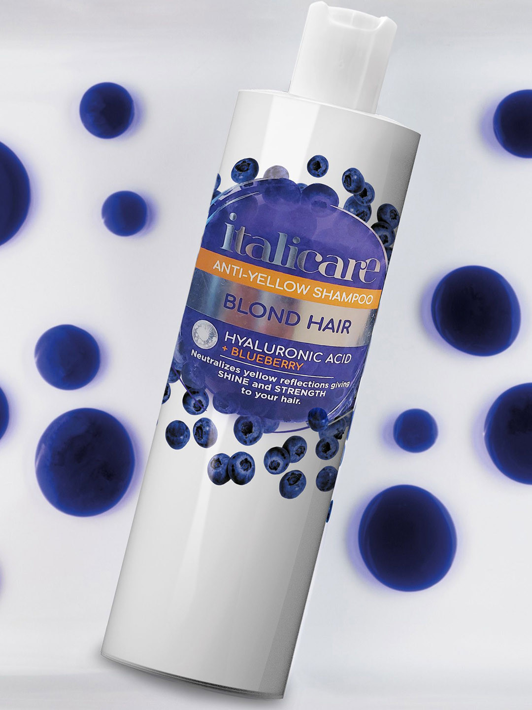 Bbcos Hair Pro Italicare Anti-Yellow Shampoo With Hyaluronic Acid And Blueberry- 300 ml