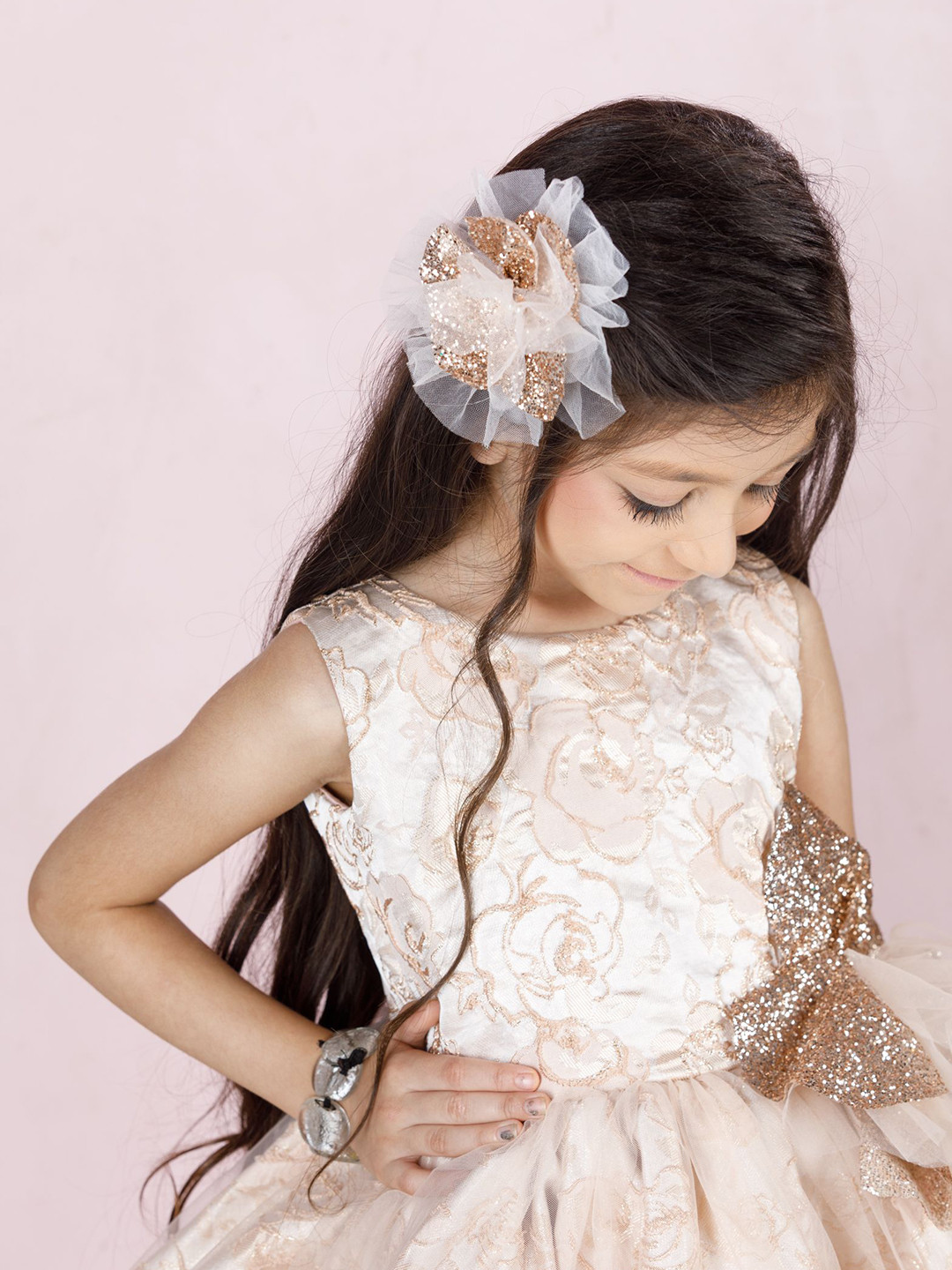 The Lush Affair Jacquard Fit & Flare Dress