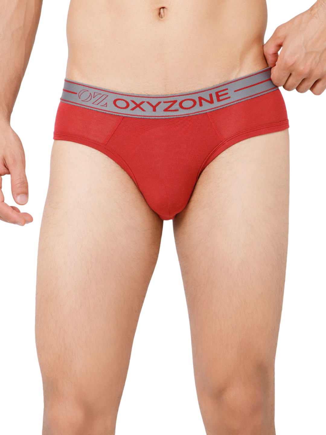 OXYZONE Breathable & Comfortable & Antibacterial Basic Briefs ALENA _MAROON