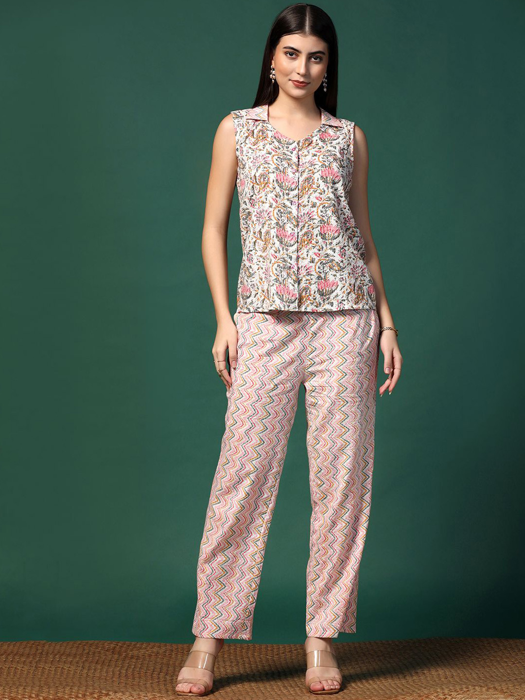 FASHION DREAM Printed Top With Trouser