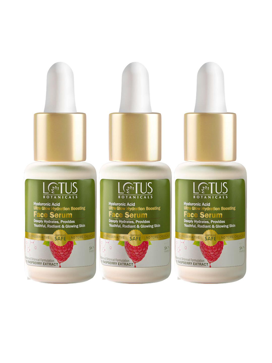 Lotus Botanicals Set Of 3 Ultra Glow & Hydration Boosting Serum - 14 ml Each