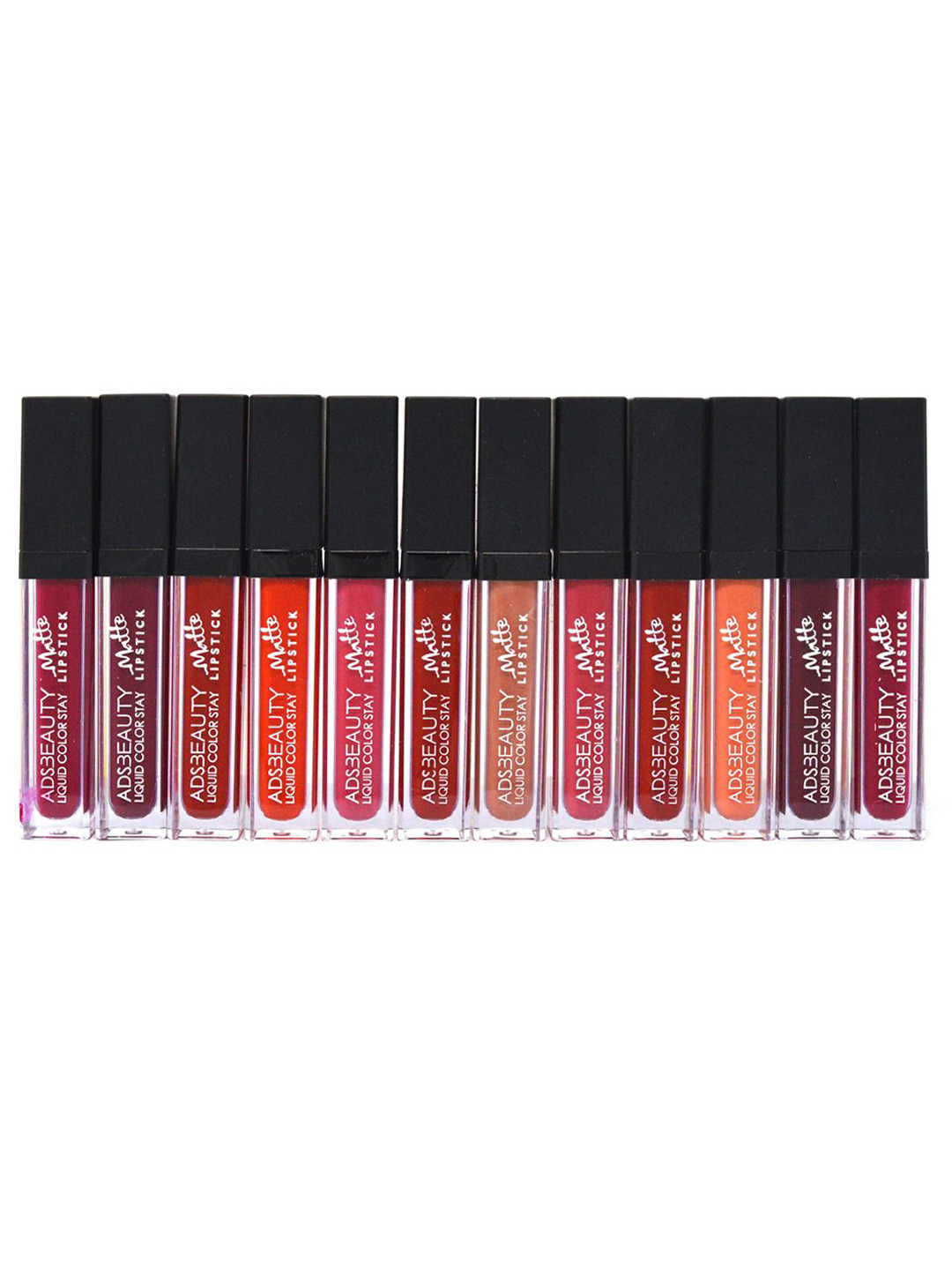 A.D.S Set Of 12 Liquid Color Stay Matte Lipstick 4gm Each- Shade-B