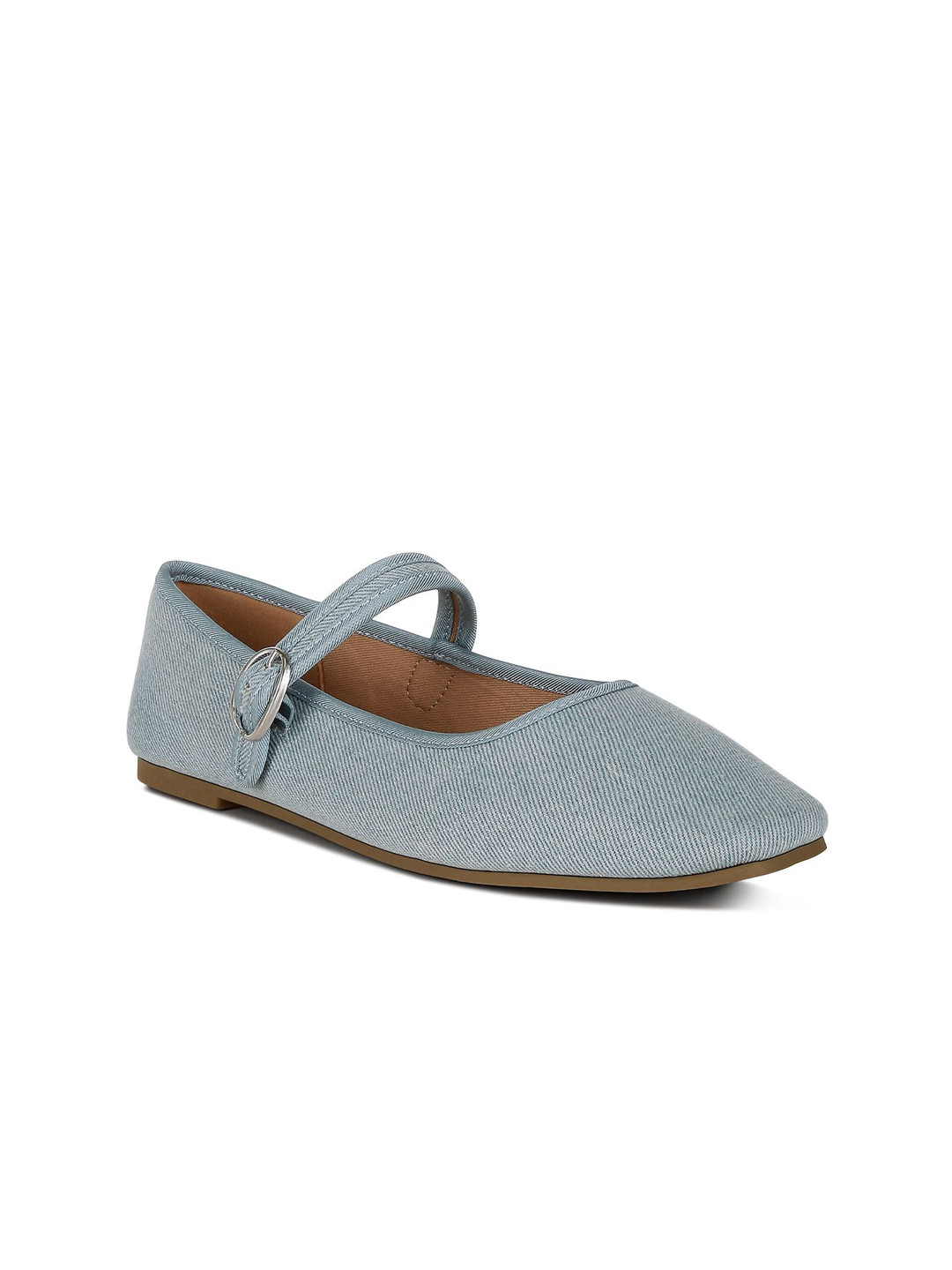 London Rag Women Textured Slip-On Mary Janes