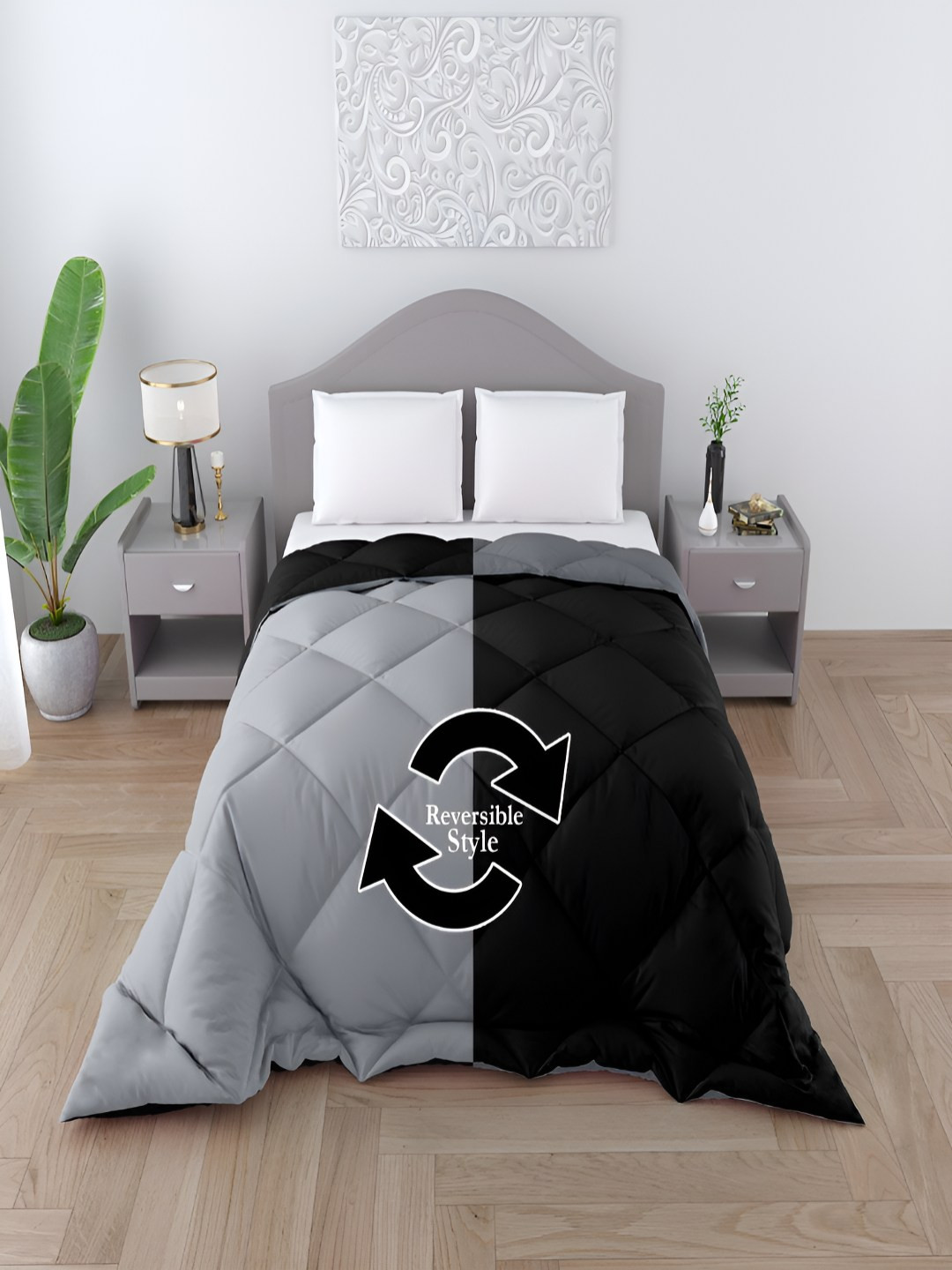 tundwal's Black & Grey Heavy Winter Ultra Soft Double Bed Comforter