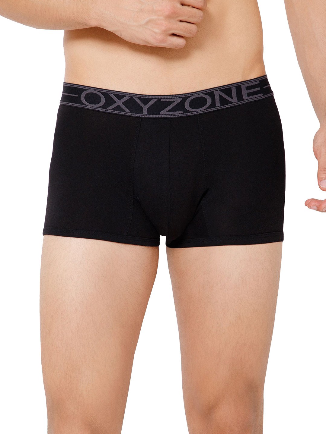 OXYZONE Solid Breathable Trunks-ALICA _BLACK