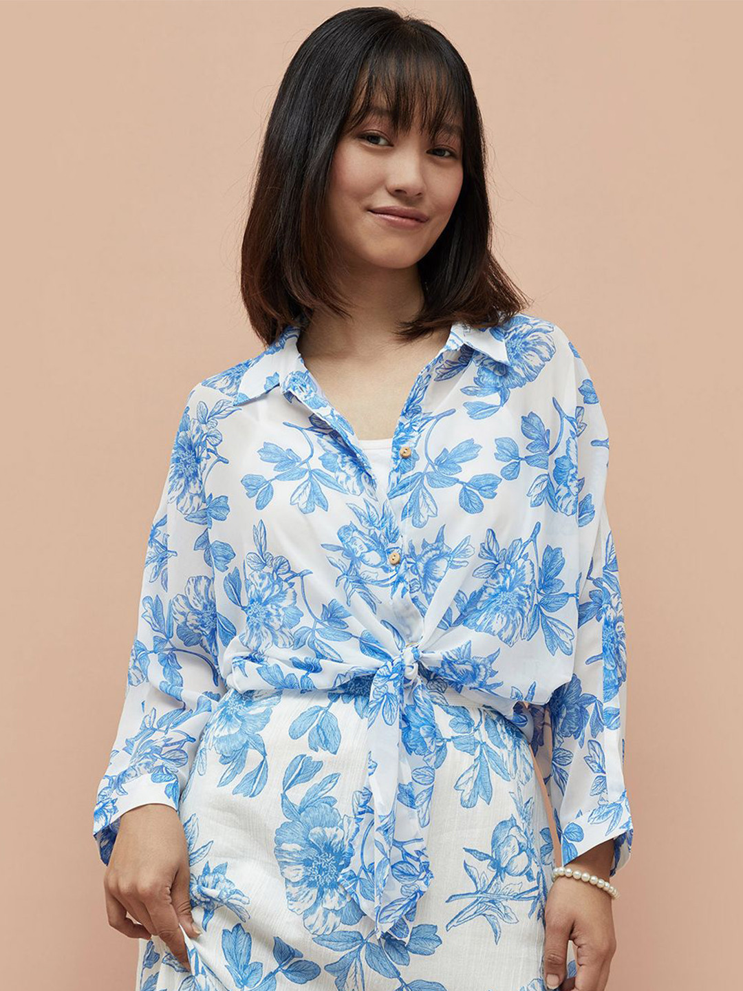 Colour Me by Melange Women Cutaway Collar Floral Printed Casual Shirt