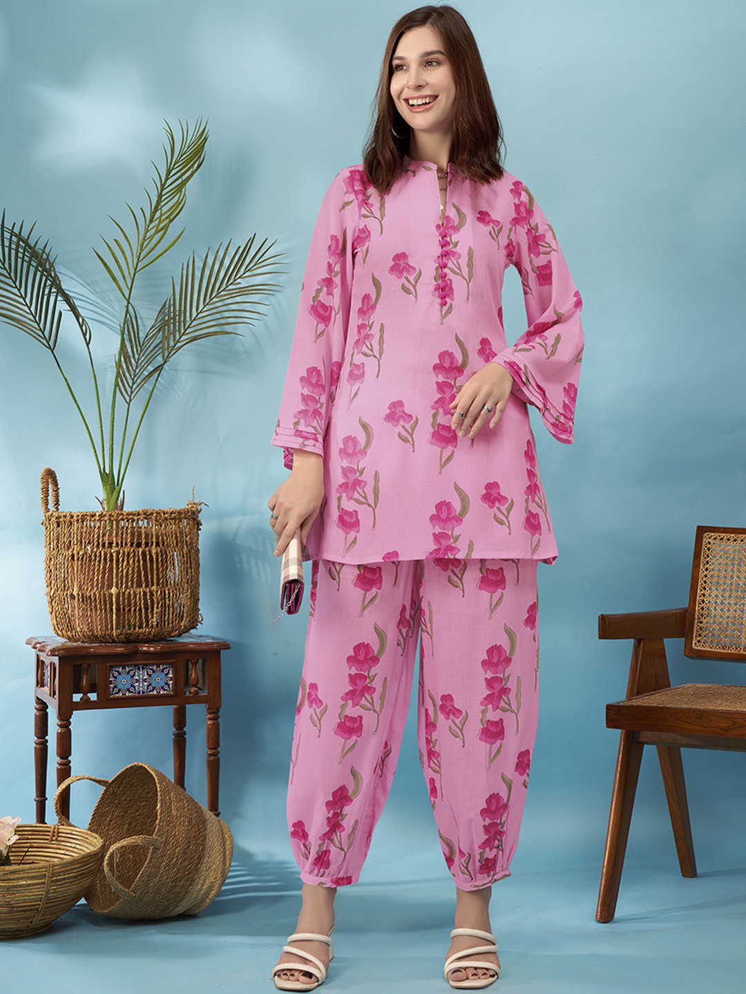 Anouk Rustic Cotton Printed Kurta Set
