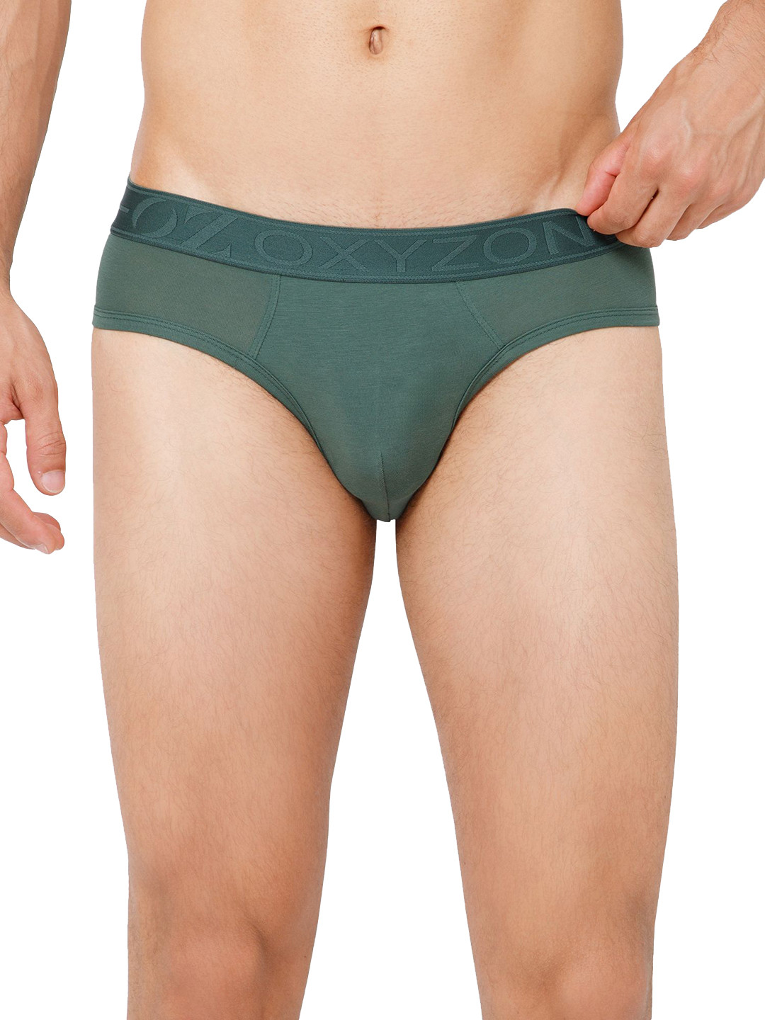 OXYZONE Mid Rise Basic Brief ANDREW _SAGE GREEN