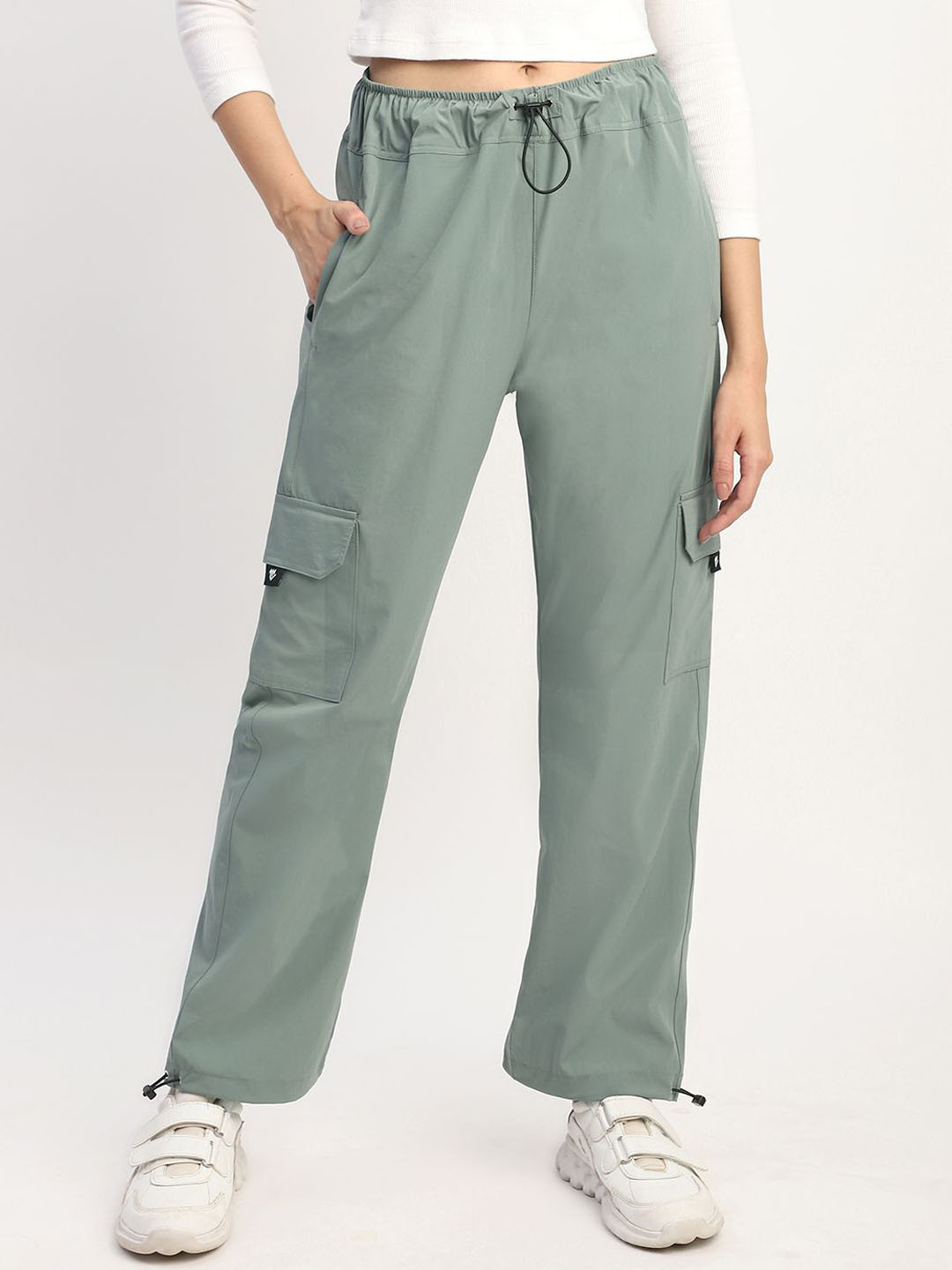 Mark Leute Women Straight Fit Parachute  Cargo Joggers