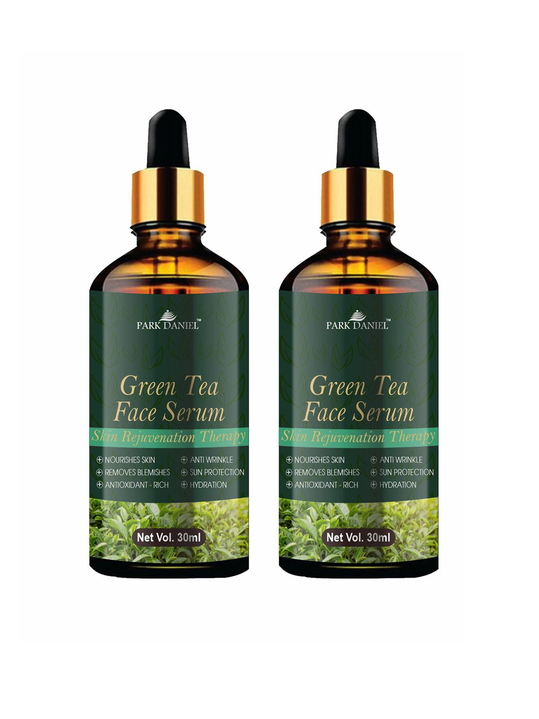 Park Daniel Set Of 2 Skin Rejuvenation Therapy Green Tea Face Serum - 30ml Each