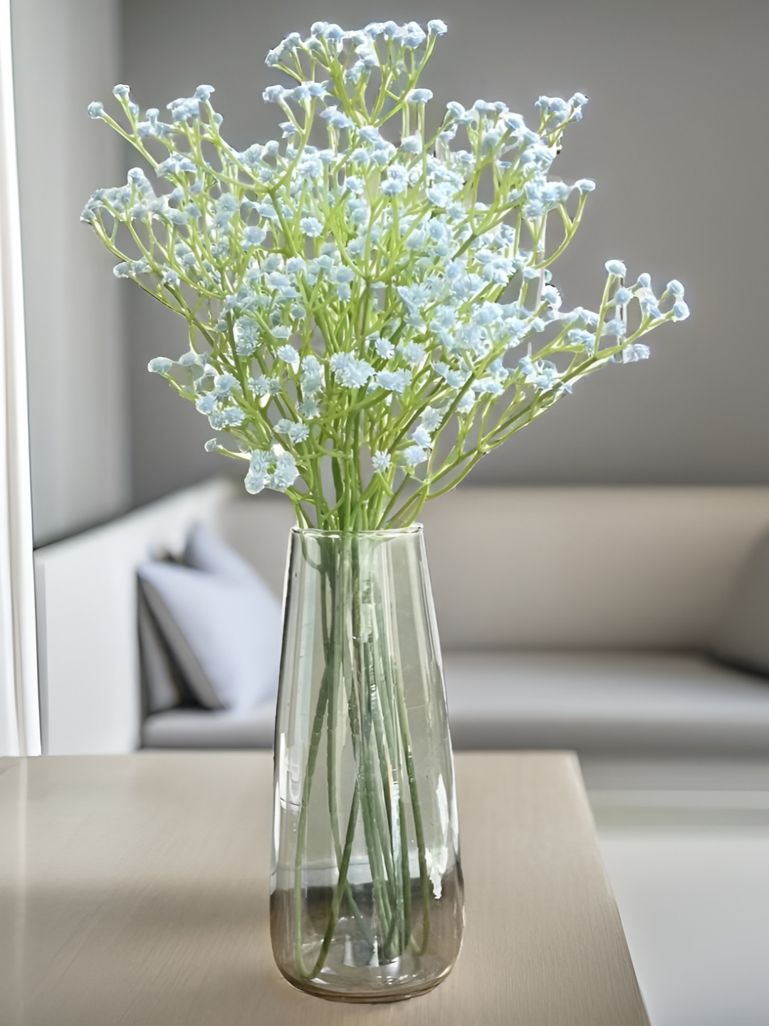 Akaar Blue & Green 6 Pieces Gypsophilia Artificial Flowers