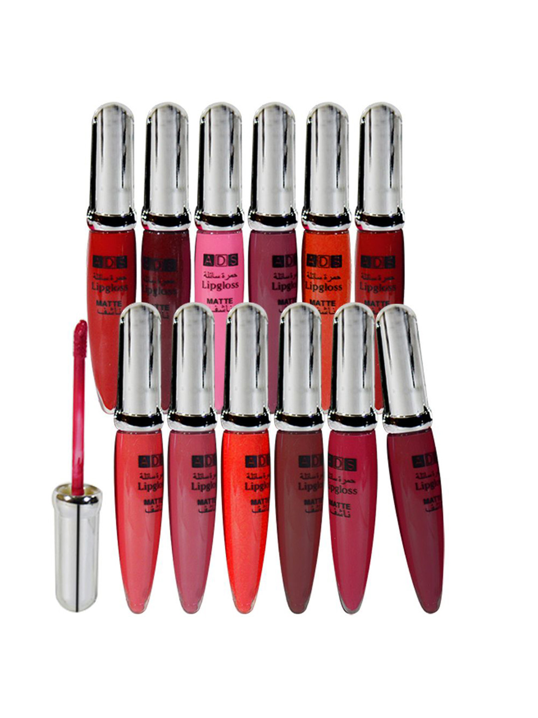 A.D.S Set Of 12 Waterproof  Long Lasting Liquid Matte Lipstick- 10ml Each- Shade B