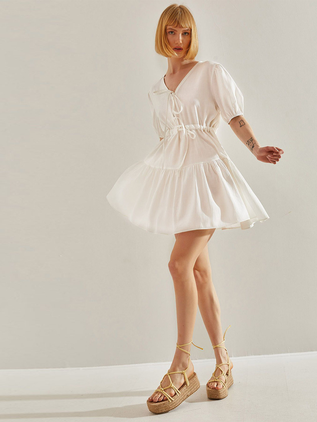 BIANCO LUCCI Women Fit & Flare Mini Dress