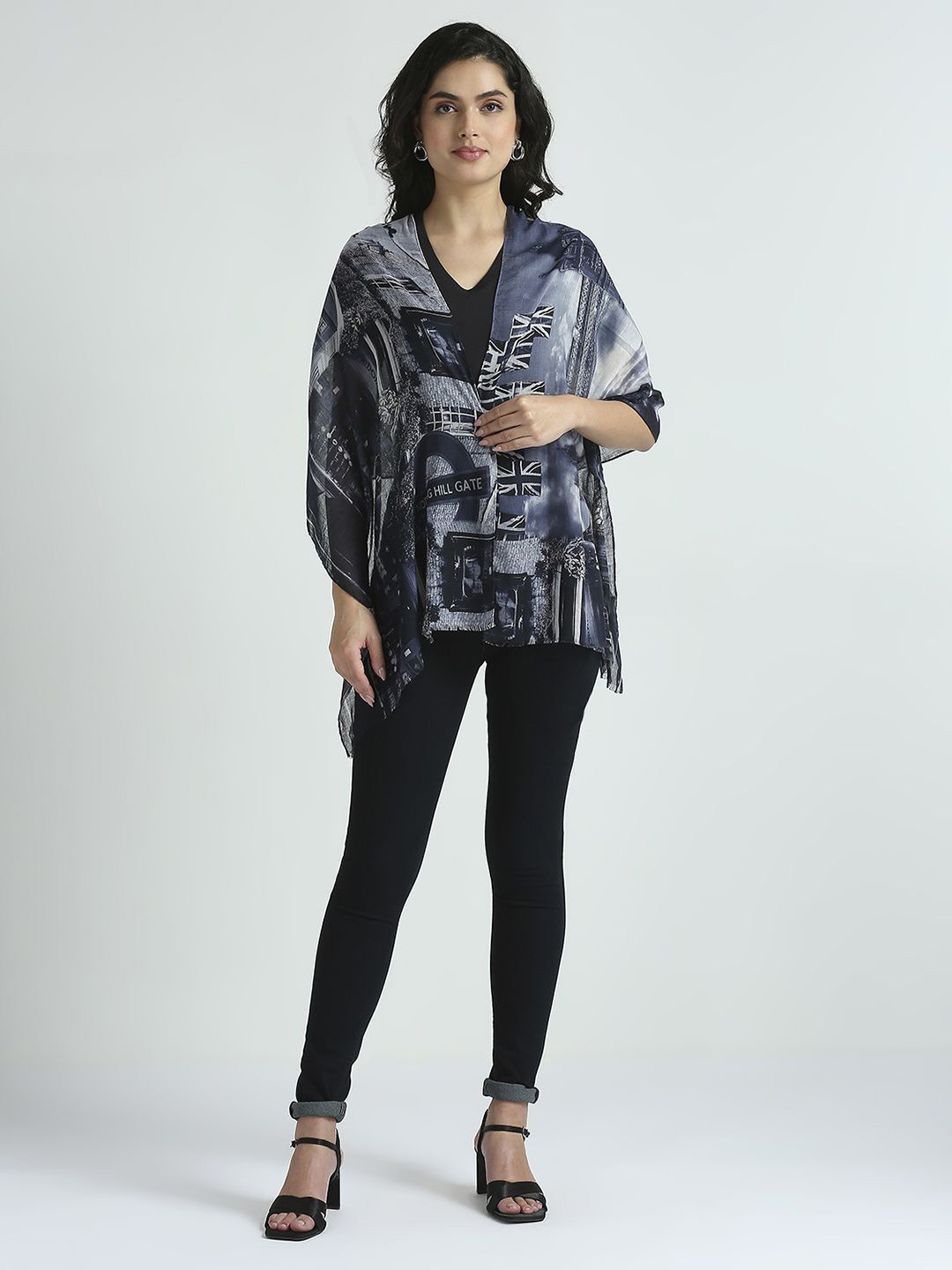 Cloth Haus India Women England Theme Printed Scarf